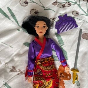 Vintage 1990s Disney Mulan Barbie Doll/Action Figure